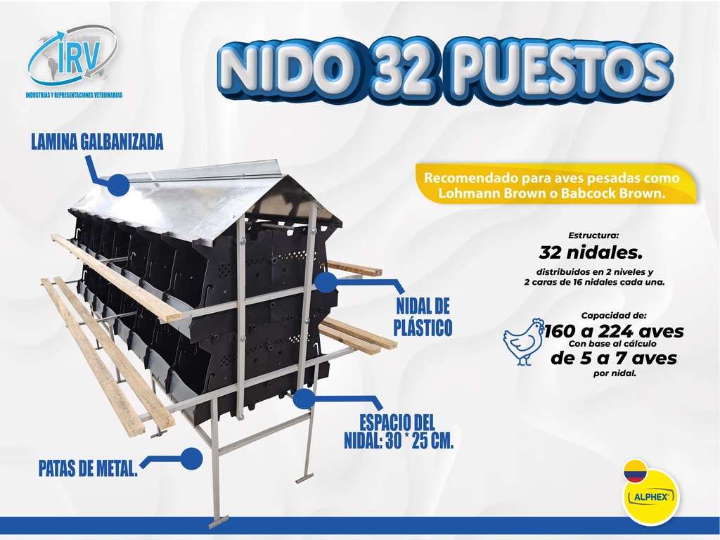 Nido de 32 puestos Alphex