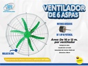 Ventilador Alphex de 6 paletas